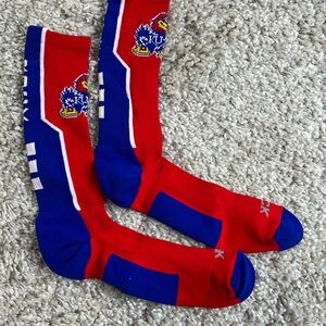 Kansas Jayhawks Red and Blue Socks